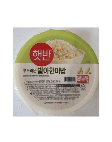[보리보리] CJ제일제당 햇반 발아현미밥 210g 낱개 x6개