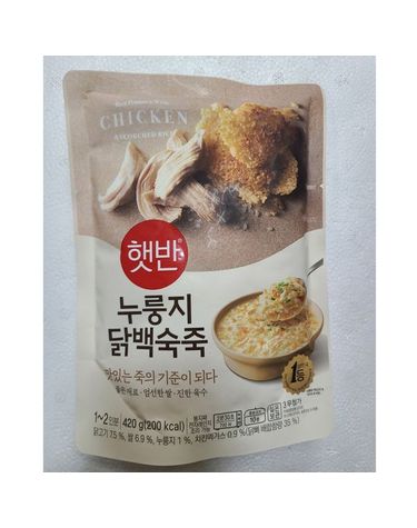 [보리보리] CJ제일제당 햇반 소프트밀 누룽지 닭백숙죽 420g x3개