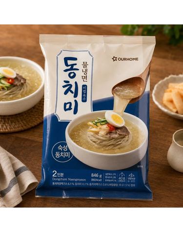 [보리보리] 아워홈 동치미물냉면 846g 2인분 x4개