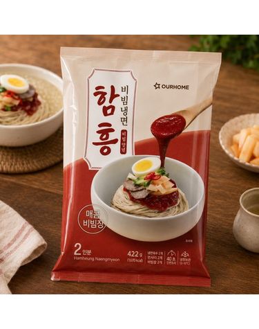 [보리보리] 아워홈 함흥비빔냉면 422g 2인분 x4개