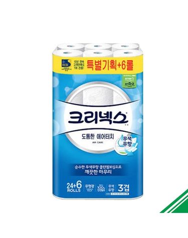[보리보리] 크리넥스 도톰한 에어터치플러스 3겹/27m 30롤