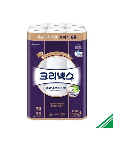 [보리보리] 크리넥스 데코소프트 수딩플러스 3겹 25m 24+6롤 x2개