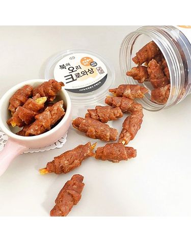 [보리보리] 아침애 수제간식 북어 오리고기 크로와상 200g