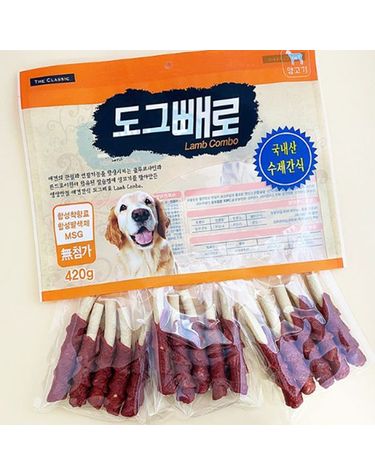 [보리보리] 아침애 수제간식 도그빼로 양고기콤보 420g
