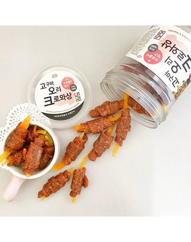 [보리보리] 아침애 수제간식 고구마 오리 크로와상 200g