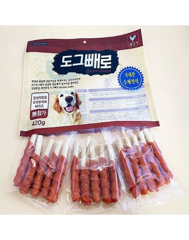 [보리보리] 아침애 수제간식 도그빼로 닭고기콤보 420g