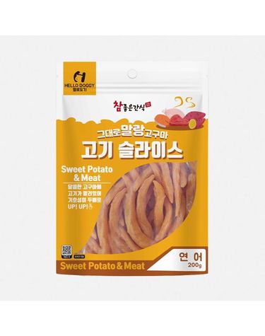 [보리보리] 헬로도기 그대로 말랑 고구마 고기 슬라이스 연어 200g