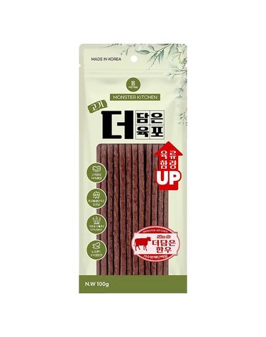 [보리보리] 몬스터키친 고기더담은 육포 슬림핏 100g - 소고기