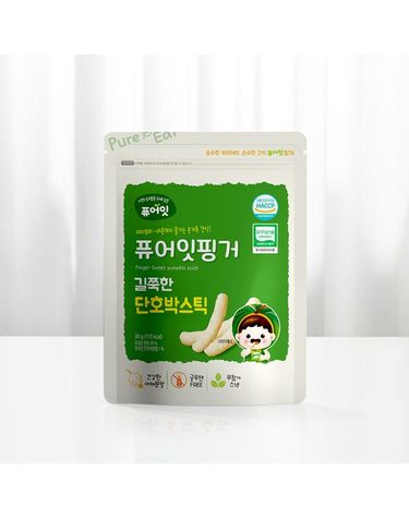 [보리보리] 핑거 유기농 길쭉한 단호박스틱 아이과자
