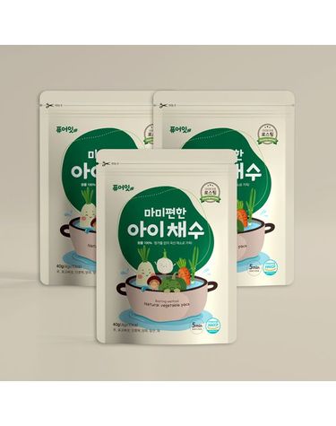 [보리보리]  마미편한 아이채수 3팩 이유식 육수 국내산 야채 로스팅 채소 유아식 국물