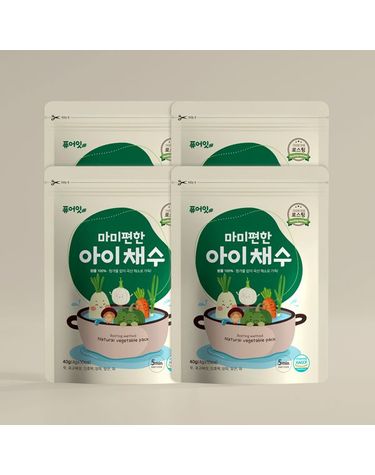 [보리보리]  마미편한 아이채수 4팩 이유식 육수 국내산 야채 로스팅 채소 유아식 국물
