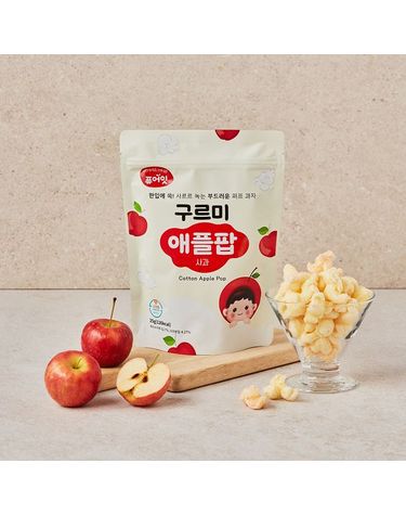 [보리보리]  구르미 애플팝 사과 퍼프 부드러운 스위트 과자 아기 간식