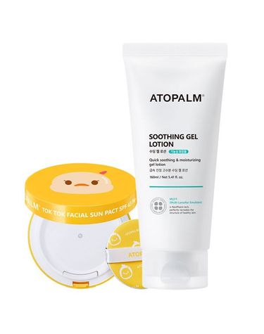 아토팜 [보리보리]  톡톡 페이셜 선팩트 본품 15g + 수딩 젤 로션 160ml +선10ml+수딩젤20ml