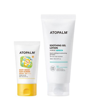 아토팜 [보리보리]  이지워시 선스크린 60ml + 수딩 젤 로션 160ml +선10ml+수딩젤20ml