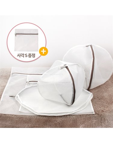 [보리보리]  무형광 프리미엄 2중필터 아기 유아 세탁망 6종 세트원형+사각