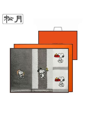[보리보리] 스누피 기프트세트스누피심플무지1+스트라이프1+블럭블랙고리2쇼핑백 랜덤발송