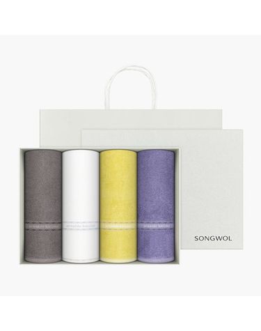 [보리보리]  AB 체인 140g 4매 선물세트쇼핑백 세면타올 기념수건 답례품
