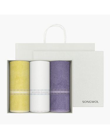 [보리보리]  AB 체인 140g 3매 선물세트쇼핑백 세면타올 기념수건 답례품