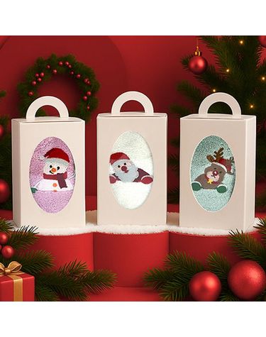[보리보리] 송월 크리스마스프점프 타올 셀프포장 1매 선물세트화이트손잡이박스 동봉