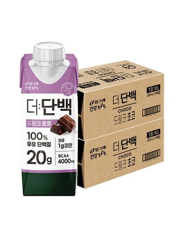 [보리보리]  더단백 드링크 초코 250ml 36팩 / 프로틴 음료