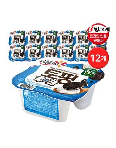 [보리보리]  요플레 토핑 쿠앤크 120g 12입