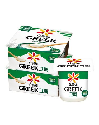 [보리보리]  요플레 그릭요거트 달지않은 플레인 80g 8입 4입번들x2개