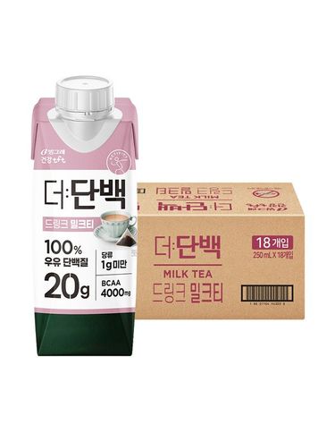 [보리보리]  더단백 드링크 밀크티 250ml 18팩 / 프로틴 음료