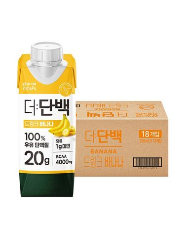 [보리보리]  더단백 드링크 바나나 250ml 18팩 / 프로틴 음료