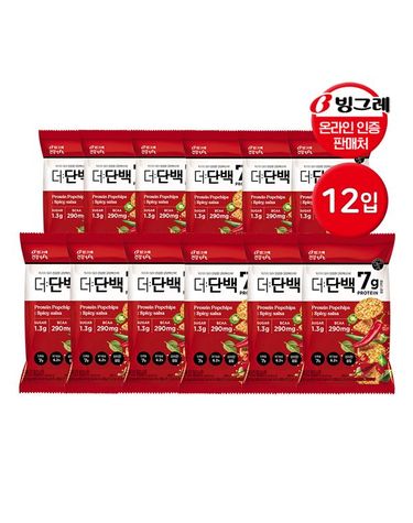 [보리보리]  더단백 팝칩 매콤살사맛 44g 12입