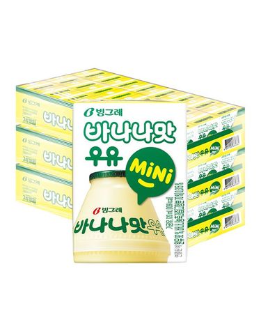 [보리보리]  바나나맛 우유 미니 120ml 72팩 멸균우유