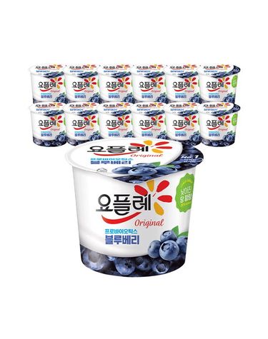 [보리보리]  요플레 홈 블루베리 180g 12입 / 요거트