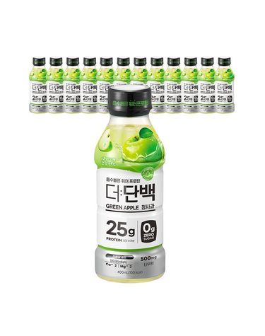 [보리보리]  더단백 워터프로틴 PET 청사과 400ml 12입