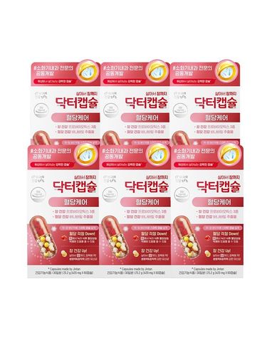 [보리보리]  닥터캡슐 혈당케어 프로바이오틱스 마이크로캡슐 유산균 6박스 6개월분