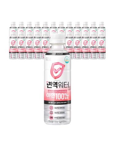 [보리보리]  면역워터 제로슈거 무설탕 무색소 복숭아맛 아연워터 350mL 24병