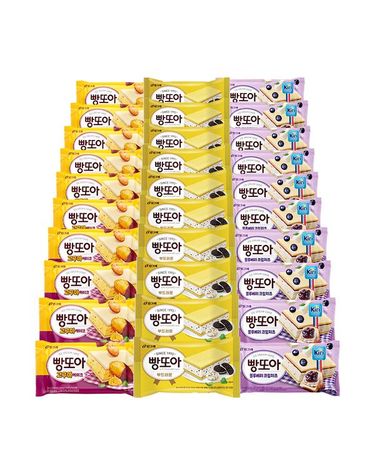 [보리보리]  빵또아 혼합 30개 부드러운10 + 블루베리10 + 고구마케이크10 아이스크림
