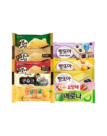 [보리보리] 총 32개입 붕어싸만코/빵또아 12개 + 바 메로나/쿠앤크/생귤탱귤/요맘때 20개