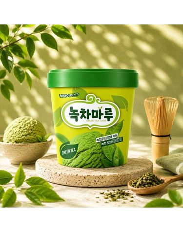 [보리보리] 해태 마루카톤 파인트 녹차 6개