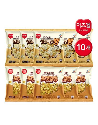 [보리보리]  이츠웰 포켓팝콘 크리미카라멜 5개+인절미맛뻥 5개