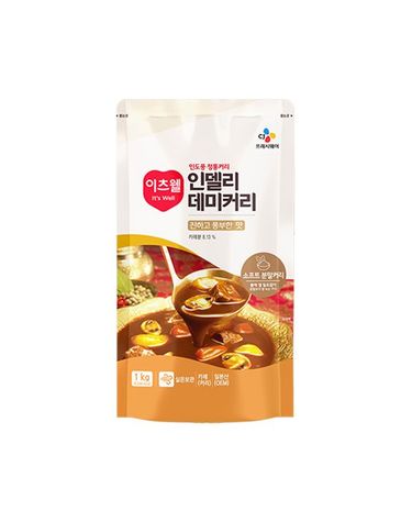 [보리보리] CJ이츠웰 인델리 데미커리 1kg 1개 / 대용량 카레가루