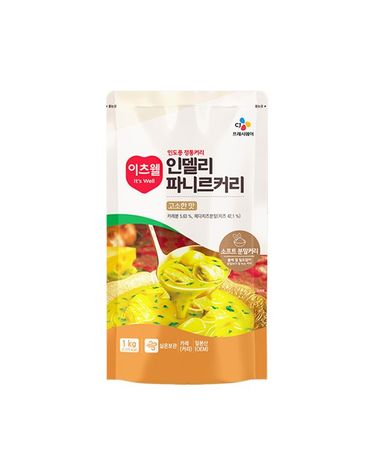[보리보리] CJ이츠웰 인델리 파니르커리 1kg 1개 / 대용량 카레가루