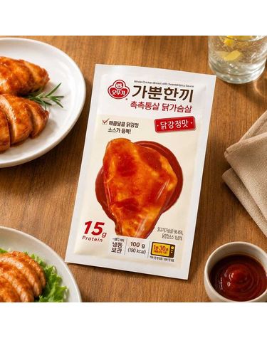 [보리보리]  가뿐한끼 촉촉통살 닭가슴살 닭강정맛 100g 30개