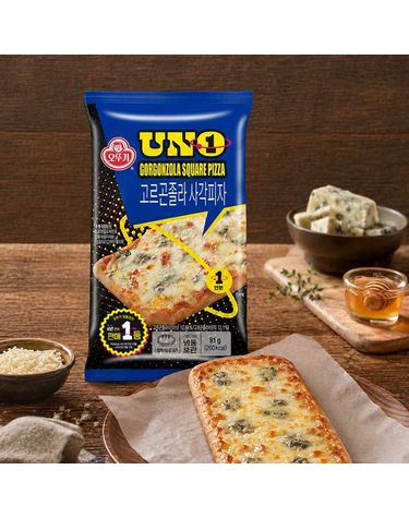 [보리보리]  UNO 사각피자 고르곤졸라 91g 4개