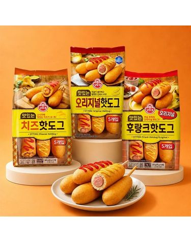 [보리보리]  맛있는 핫도그 3종 세트 오리지널 1 + 후랑크 1 + 치즈 1