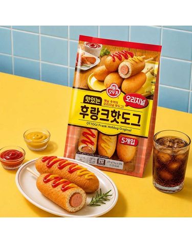 [보리보리]  맛있는 후랑크 핫도그 오리지널 75gX5개입 2개
