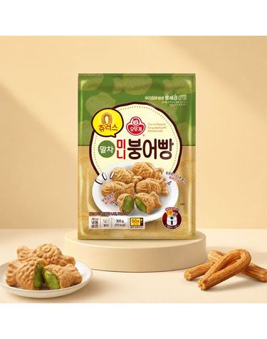 [보리보리]  츄러스 미니붕어빵 말차 300g 2개