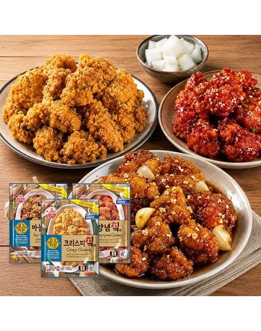 [보리보리]  오즈키친 치킨 3종 세트 크리스피 1 + 양념 1 + 마늘간장 1