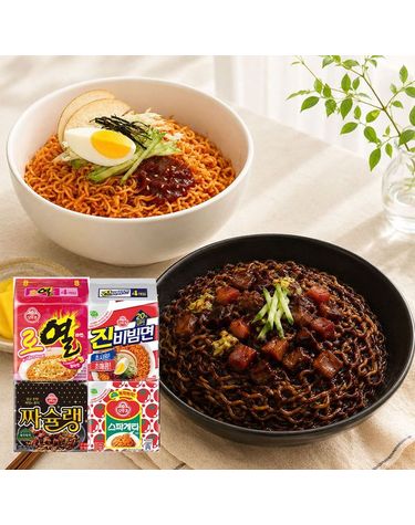 [보리보리]  라면 비빔볶짜 세트 총 17개입 짜슐랭 5 + 로열라면 4 + 스파게티 4 + 진비빔면 4