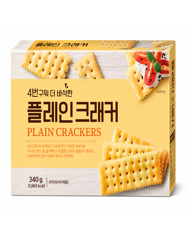 [보리보리] 푸지안 4번구워 더 바삭한 플레인 크래커 340g