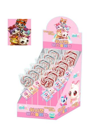 [보리보리] 위시캣 비타롤리팝세트 딸기맛 레몬맛 캔디 30g x12개