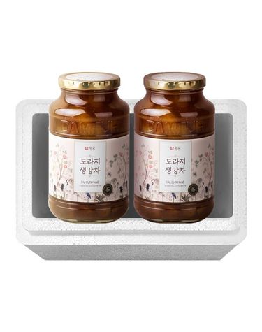 [보리보리] 평중 도라지 생강차 1kg 2개 스티로폼 포장